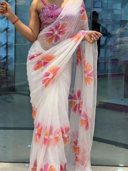 Smooth Georgette Fabric Saree