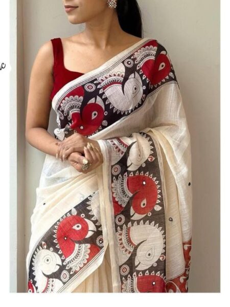 Linen Saree