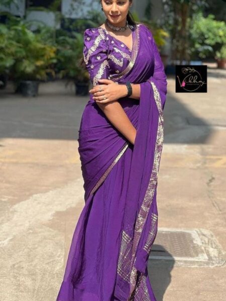 Chinon Chiffon Saree