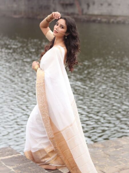 White Cotton Saree
