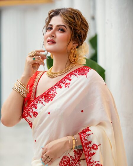 Soft Catonic Rangoli Silk